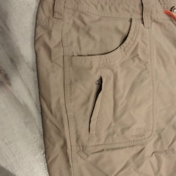 The North Face Women's 14 Nylon Roll Pants Beige Drawstring Hiking Stow Pocket - Picture 6 of 9